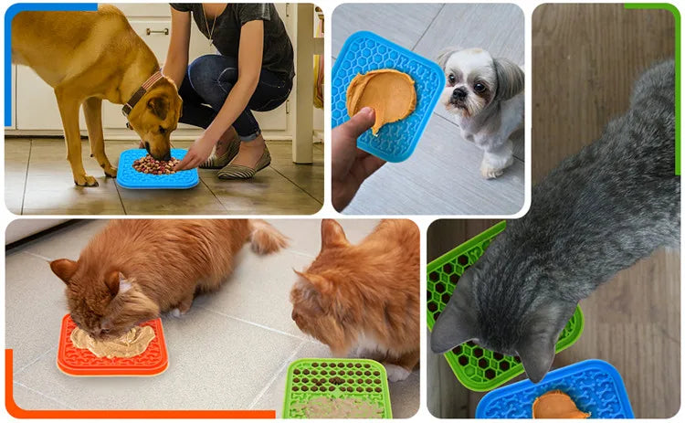 Silicone Pet Licking Mat & Pet Bowl