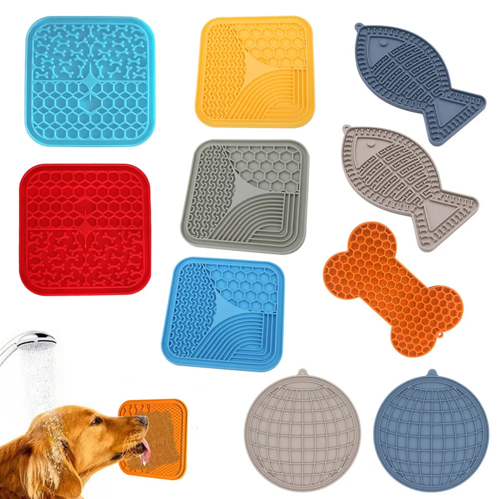 Silicone Pet Licking Mat & Pet Bowl