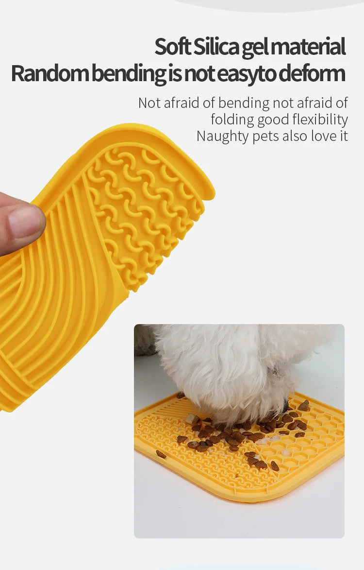 Silicone Pet Licking Mat & Pet Bowl