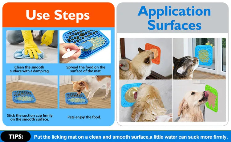 Silicone Pet Licking Mat & Pet Bowl