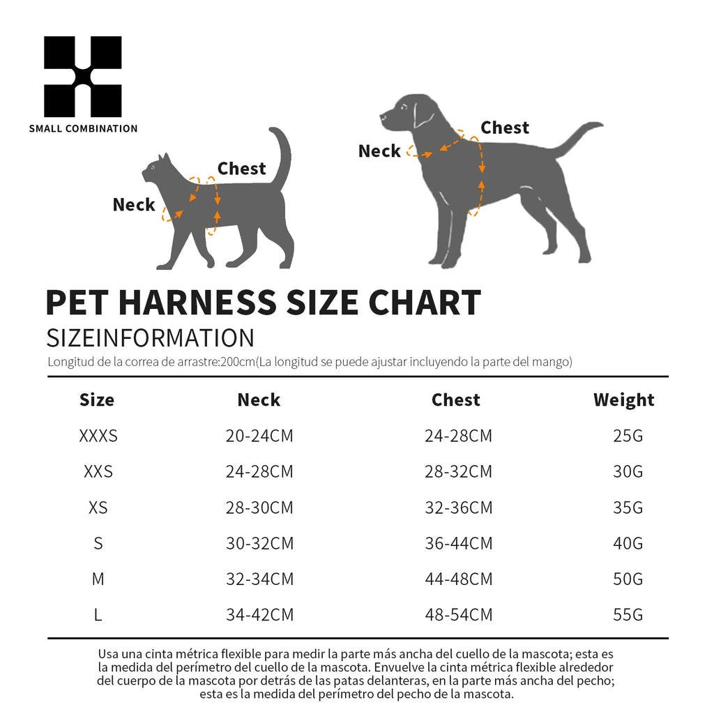 Dog Harness & Leash Set for Small To Medium Dog