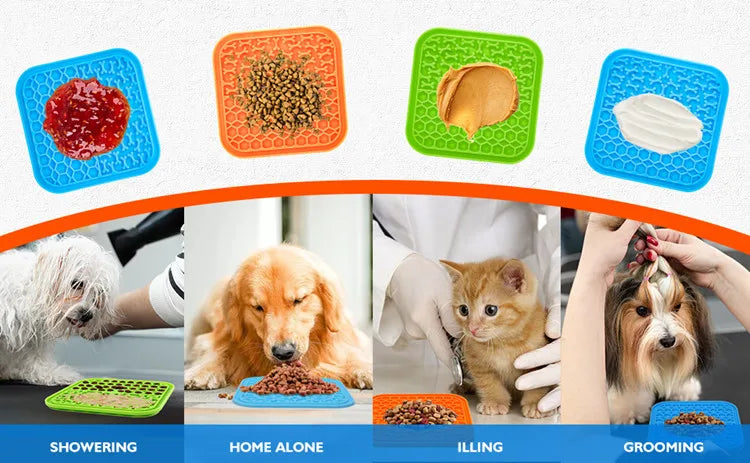 Silicone Pet Licking Mat & Pet Bowl