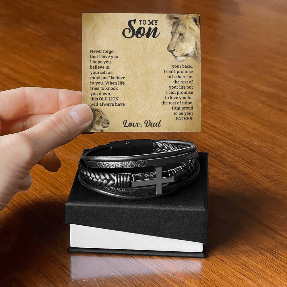 Bracelet men's religious, front