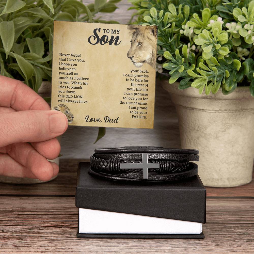 Bracelet men's religious, front