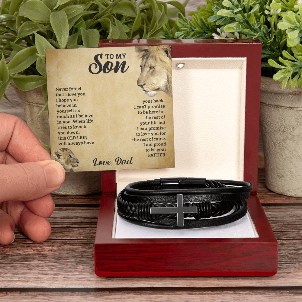 Bracelet men's religious, front