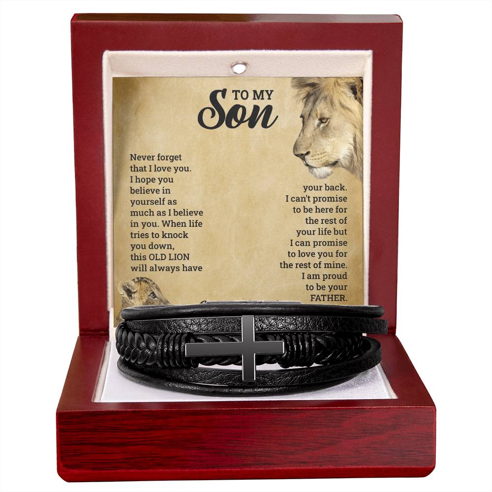 Bracelet men's religious, front