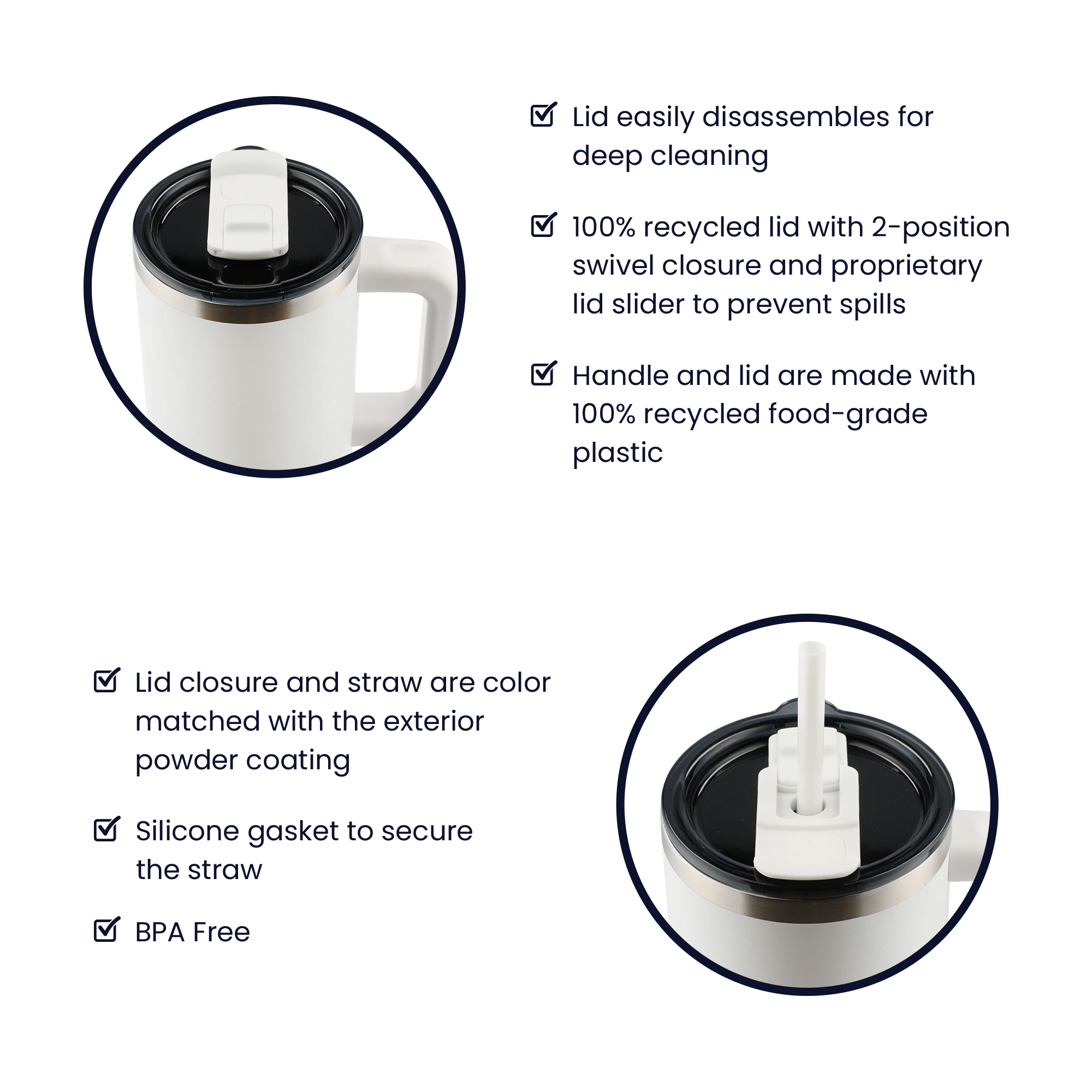 Personalized travel mug, top