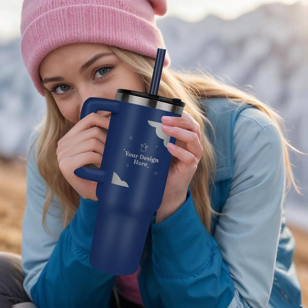 Personalized travel mug, front