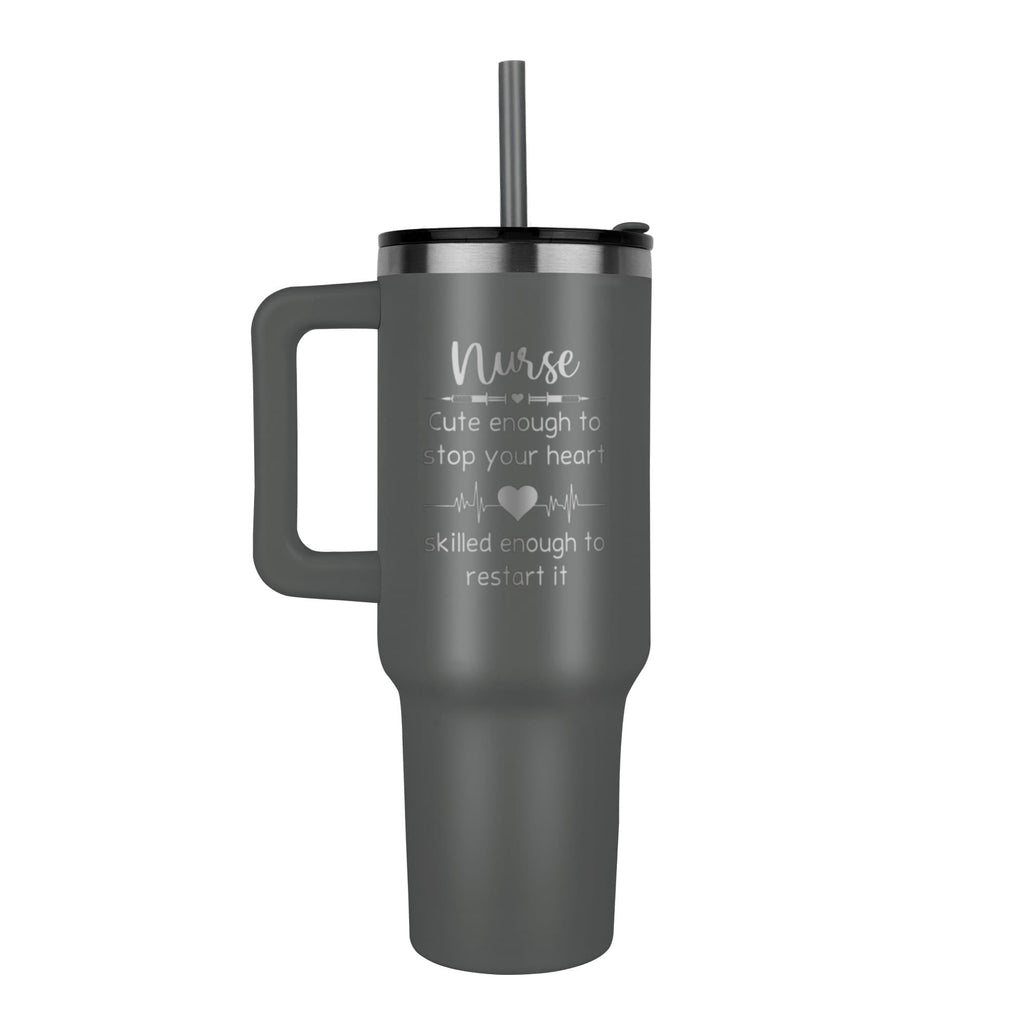 Personalized travel mug, front